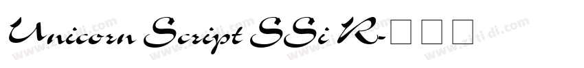 Unicorn Script SSi R字体转换